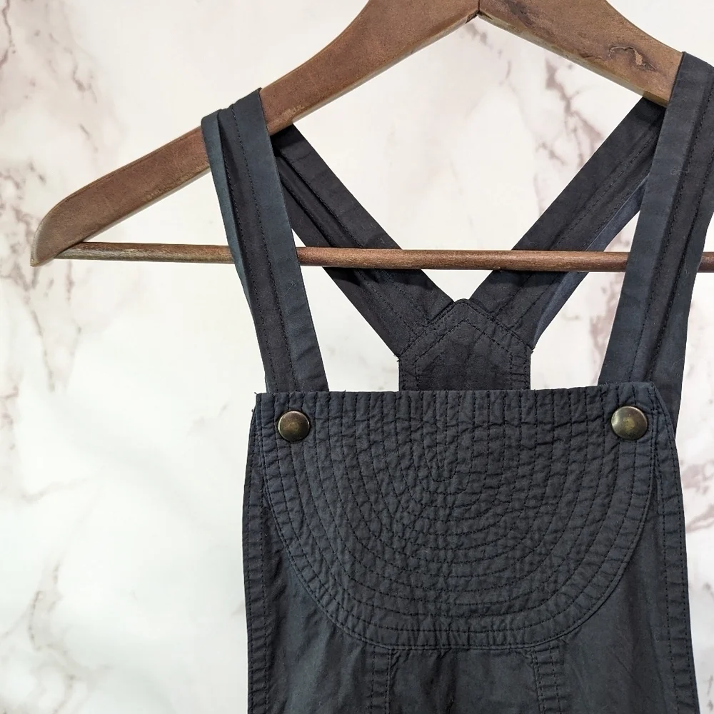 Isabel Marant Overalls Women 25 0 XS Black Skinny Bib Jumpsuit Zip Crop